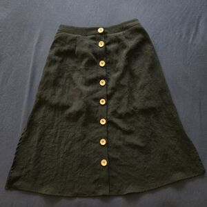 Elegant Black Button-Down Skirt